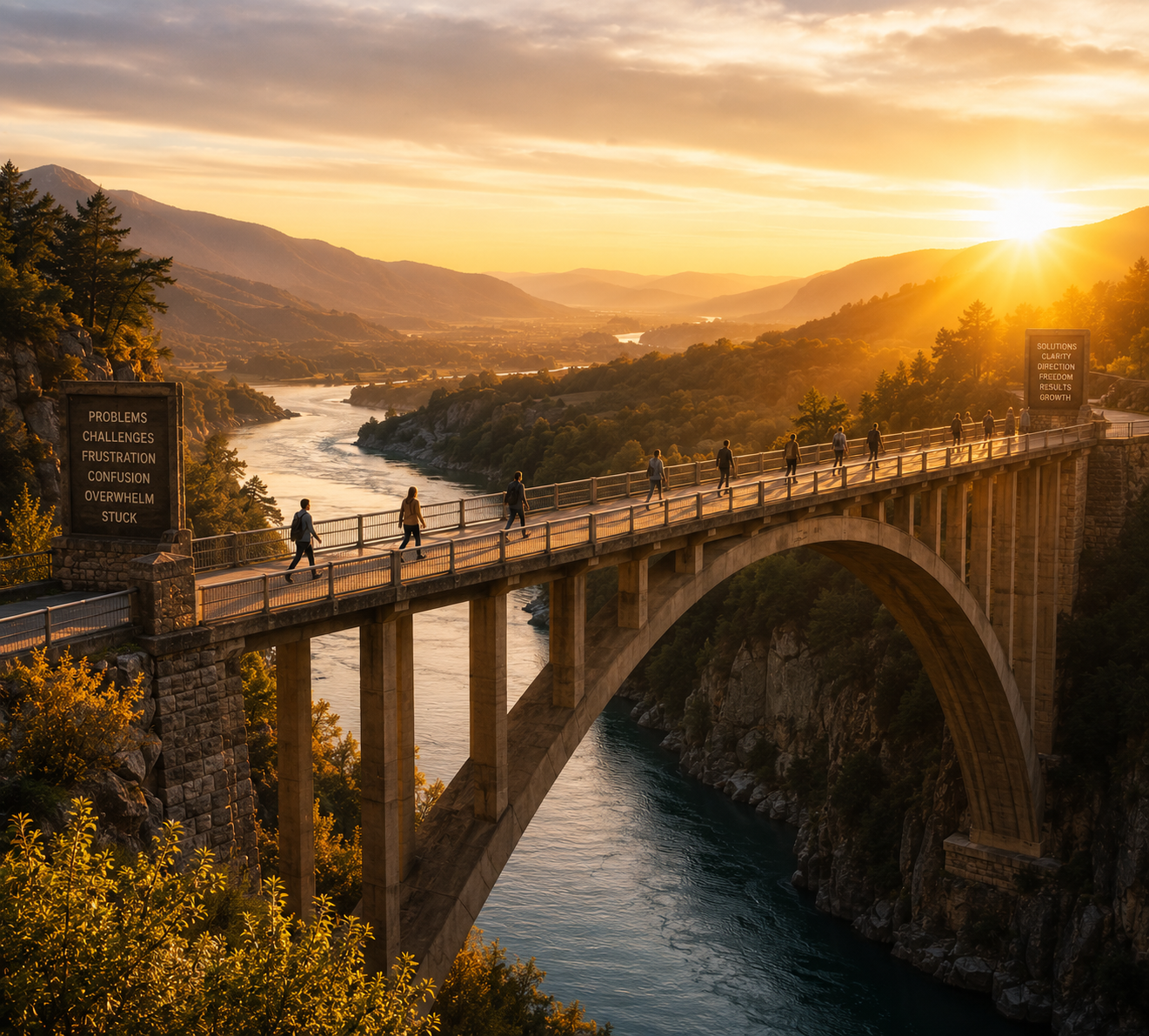 Bridge of transition at sunrise Bridge of transition at sunrise | Bobby Wiggins | Principles First. Freedom Follows.