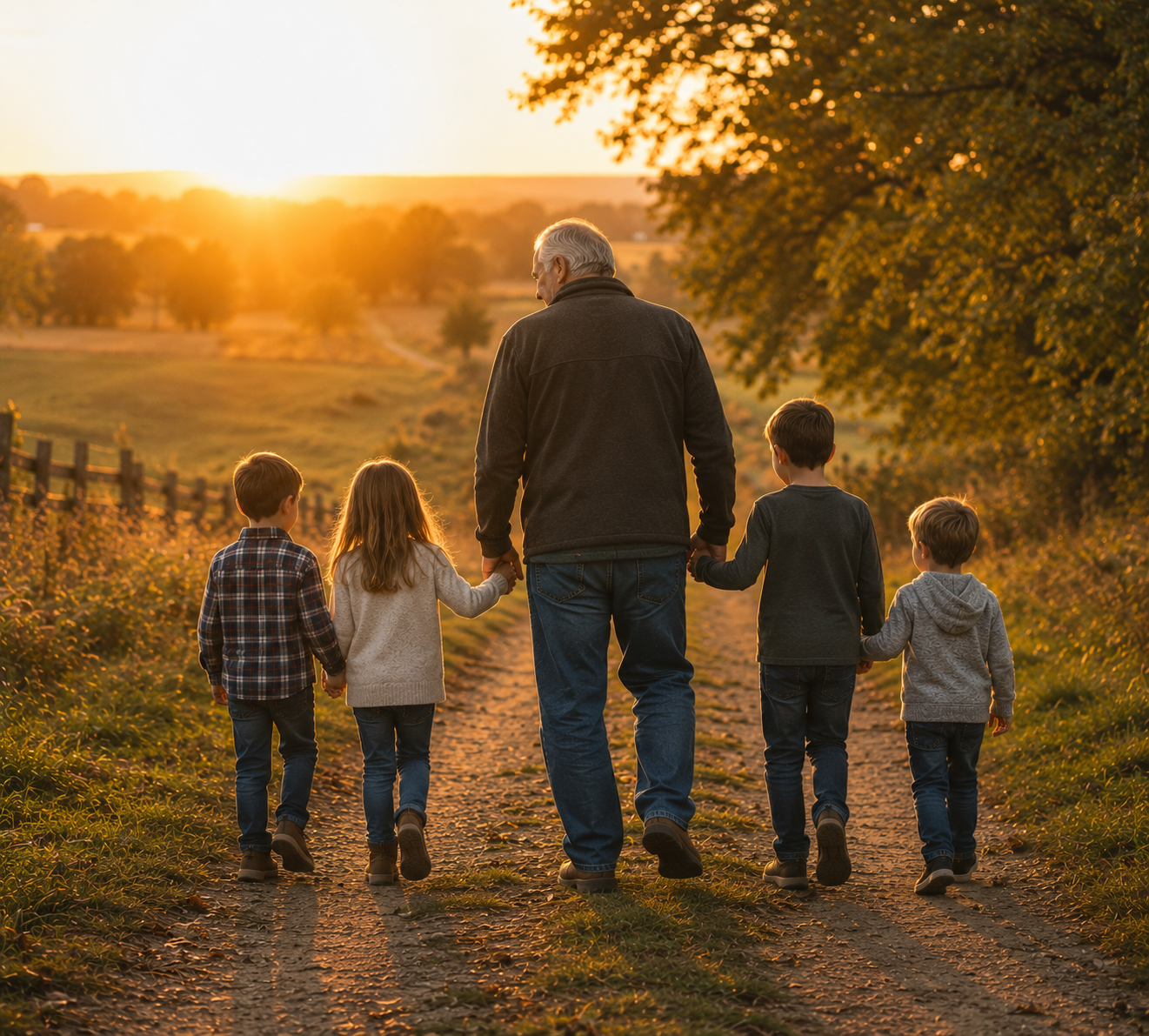 Family walk at sunset in the countryside Family walk at sunset in the countryside Family walk at sunset in the countryside | Bobby Wiggins | Principles First. Freedom Follows.