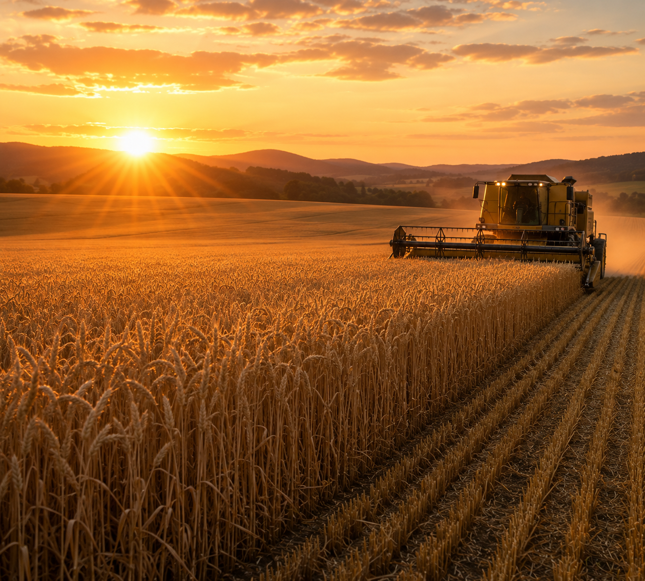 Golden hour harvest in the countryside Golden hour harvest in the countryside | Bobby Wiggins | Principles First. Freedom Follows.