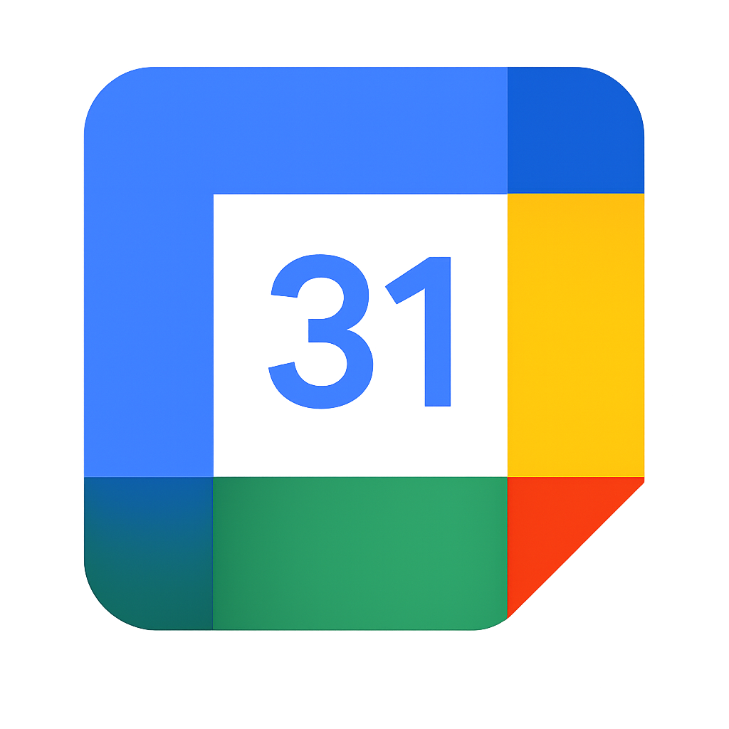 Google Calendar logo displaying the number 31 on a multicolored calendar icon.