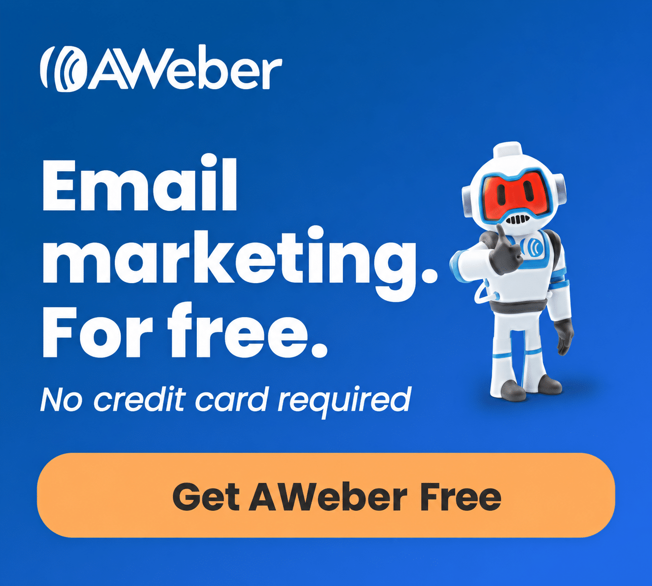 AWeber Free: Email marketing for free. No credit card required.